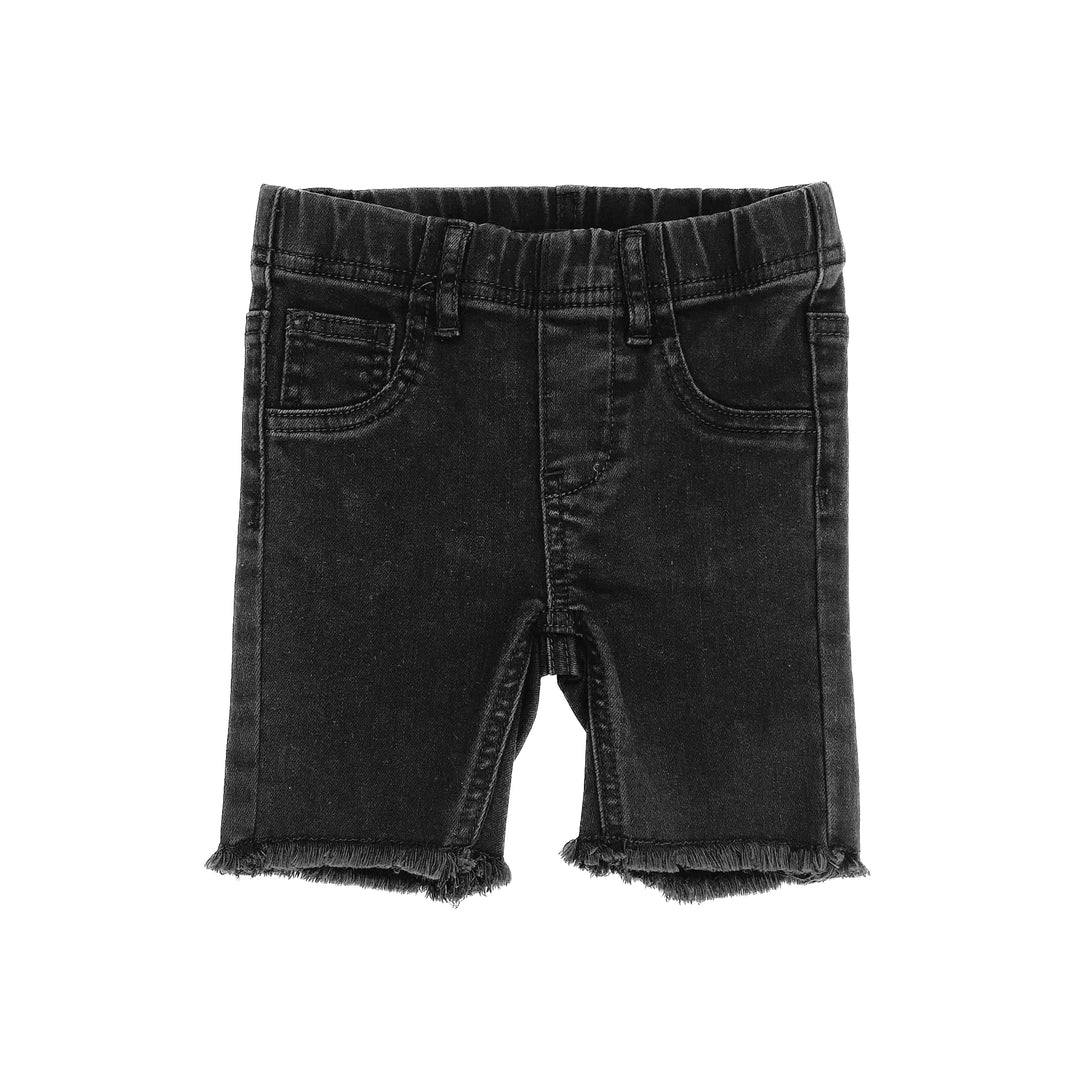 DENIM SHORTS - BLACK