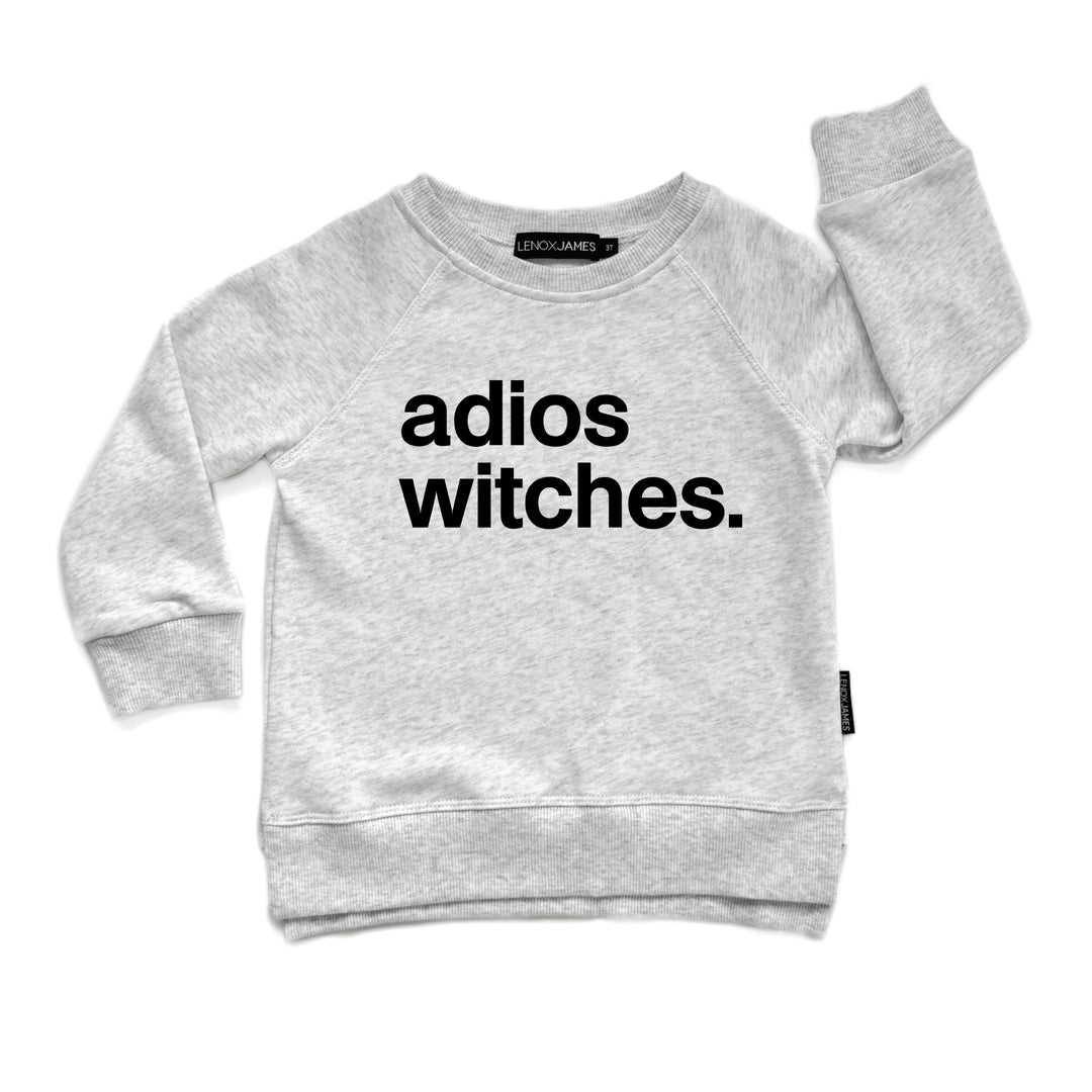 ADIOS WITCHES SWEATSHIRT - ASH GREY