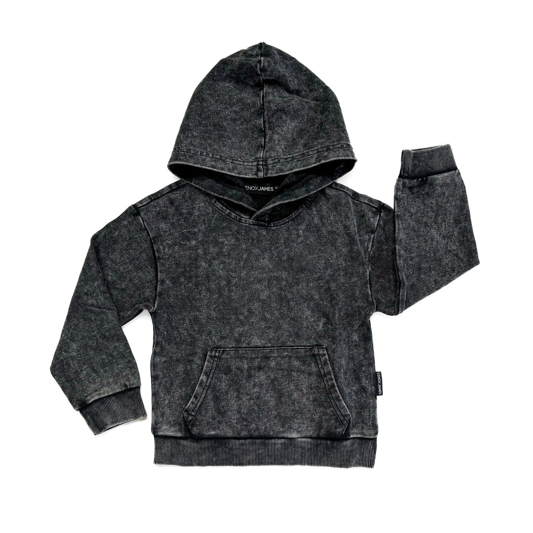 ACID WASH HOODIE - CHARCOAL