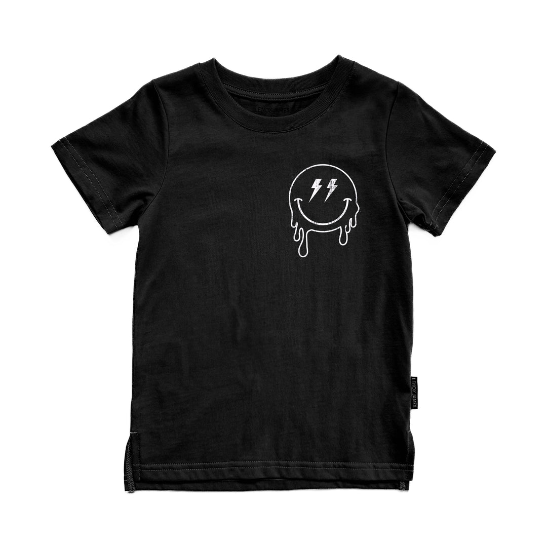SMILEY FACE TEE - BLACK