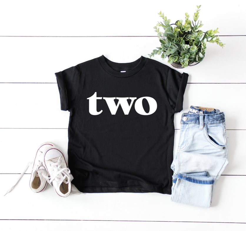 CLASSIC SECOND BIRTHDAY TEE - BLACK