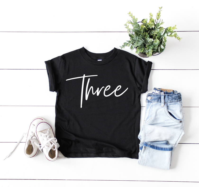 SIGNATURE THIRD BIRTHDAY TEE - BLACK