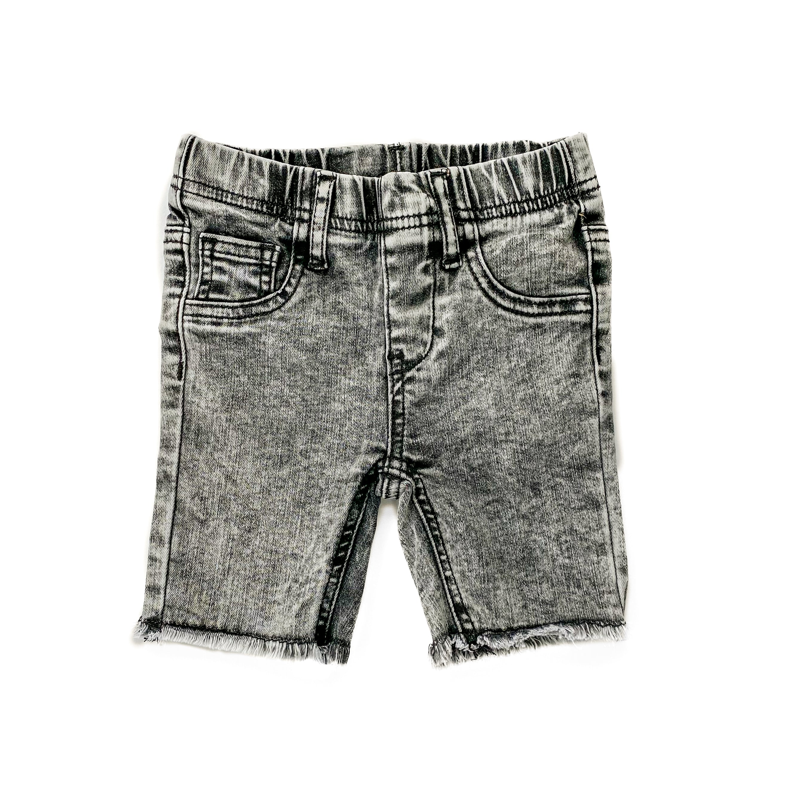 denim shorts grey wash