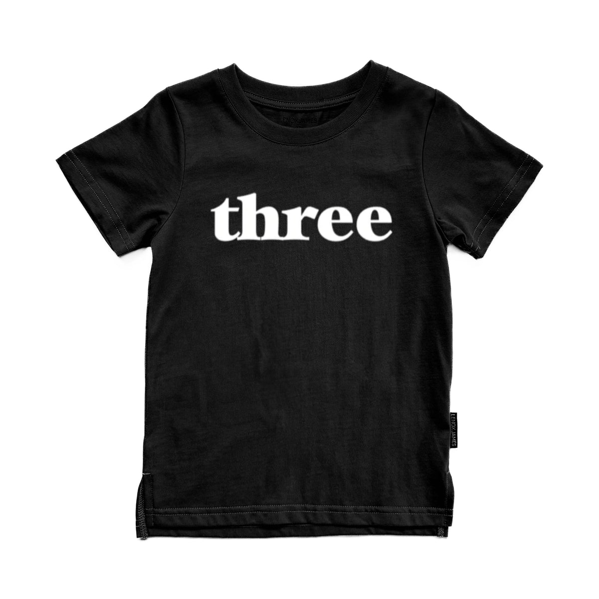 CLASSIC THREE BIRTHDAY TEE - BLACK