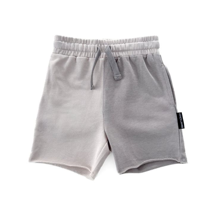 COLOR BLOCK SHORTS - PEBBLE