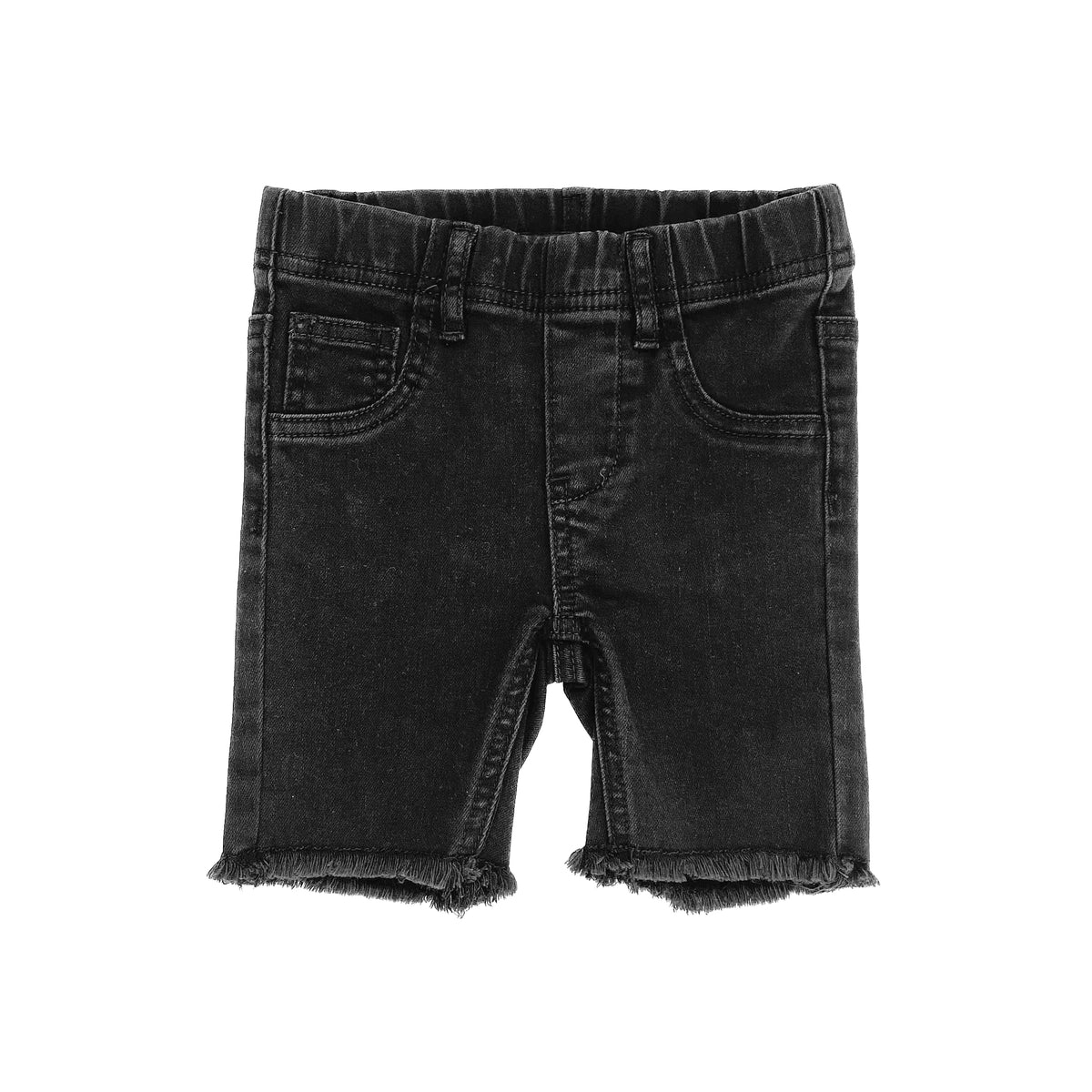 DENIM SHORTS - BLACK