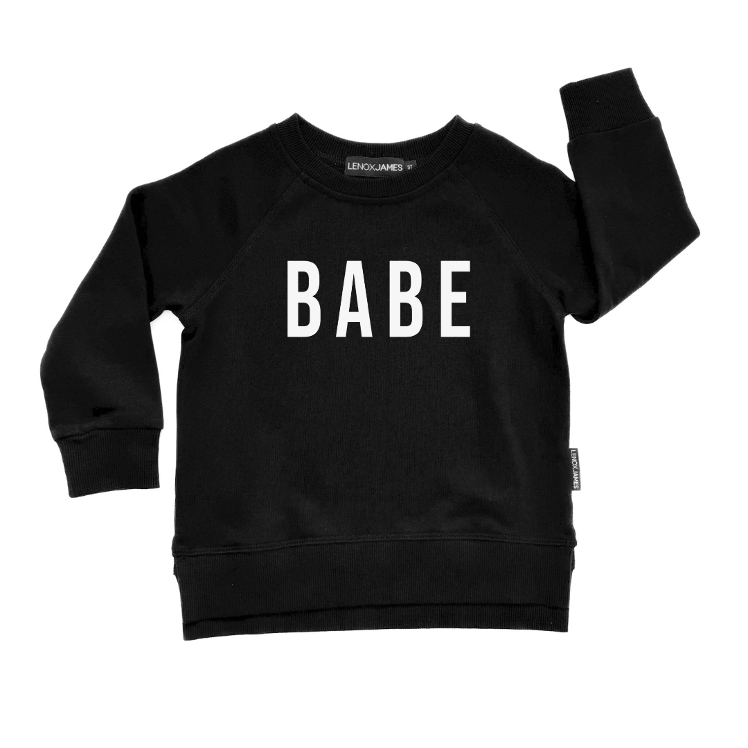 BABE SWEATSHIRT - BLACK - LENOX JAMES