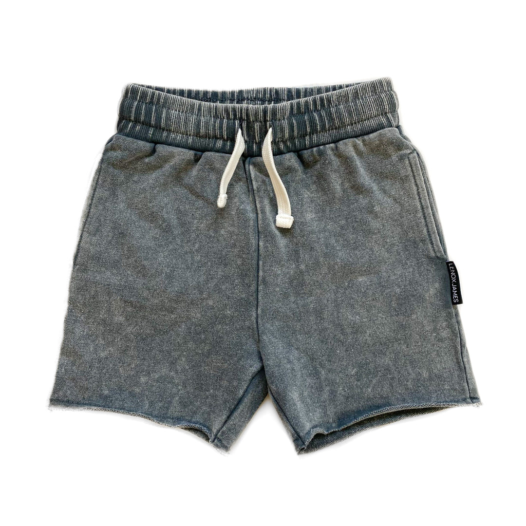 ACID WASH SHORTS - LIGHT GREY