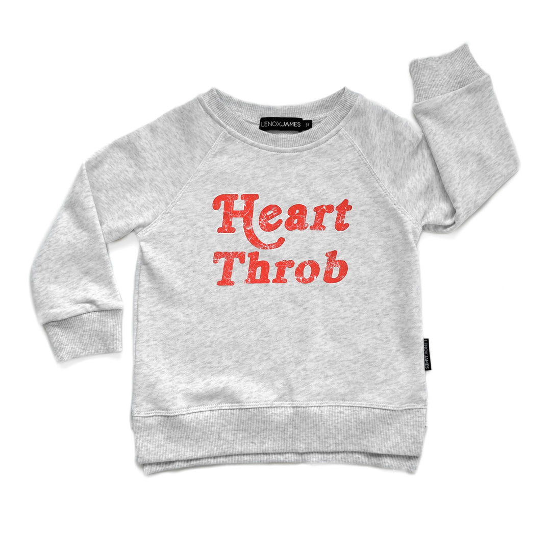 HEART THROB SWEATSHIRT ASH GREY - LENOX JAMES