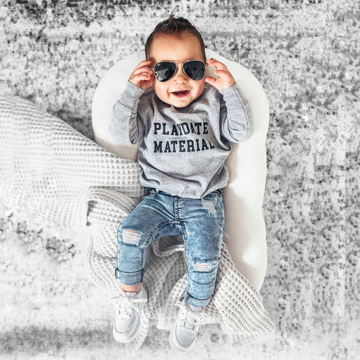 PLAYDATE MATERIAL SWEATSHIRT - GREY