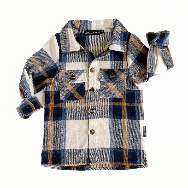 FLANNEL SHACKET - NAVY