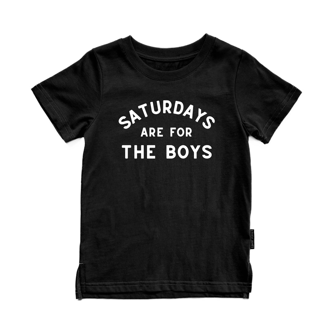 SATURDAYS ARE FOR THE BOYS TEE - BLACK