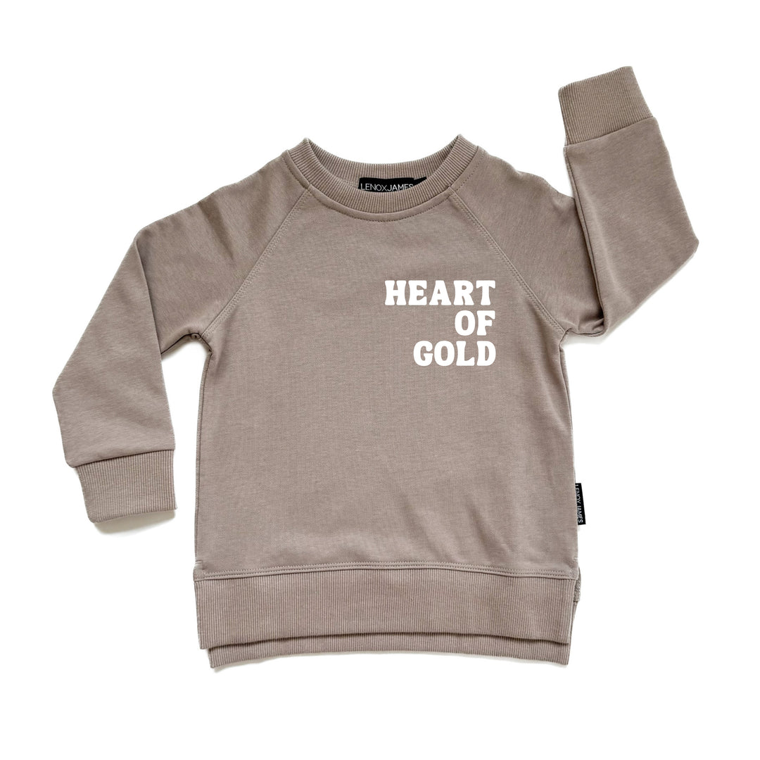 HEART OF GOLD SWEATSHIRT - TAUPE