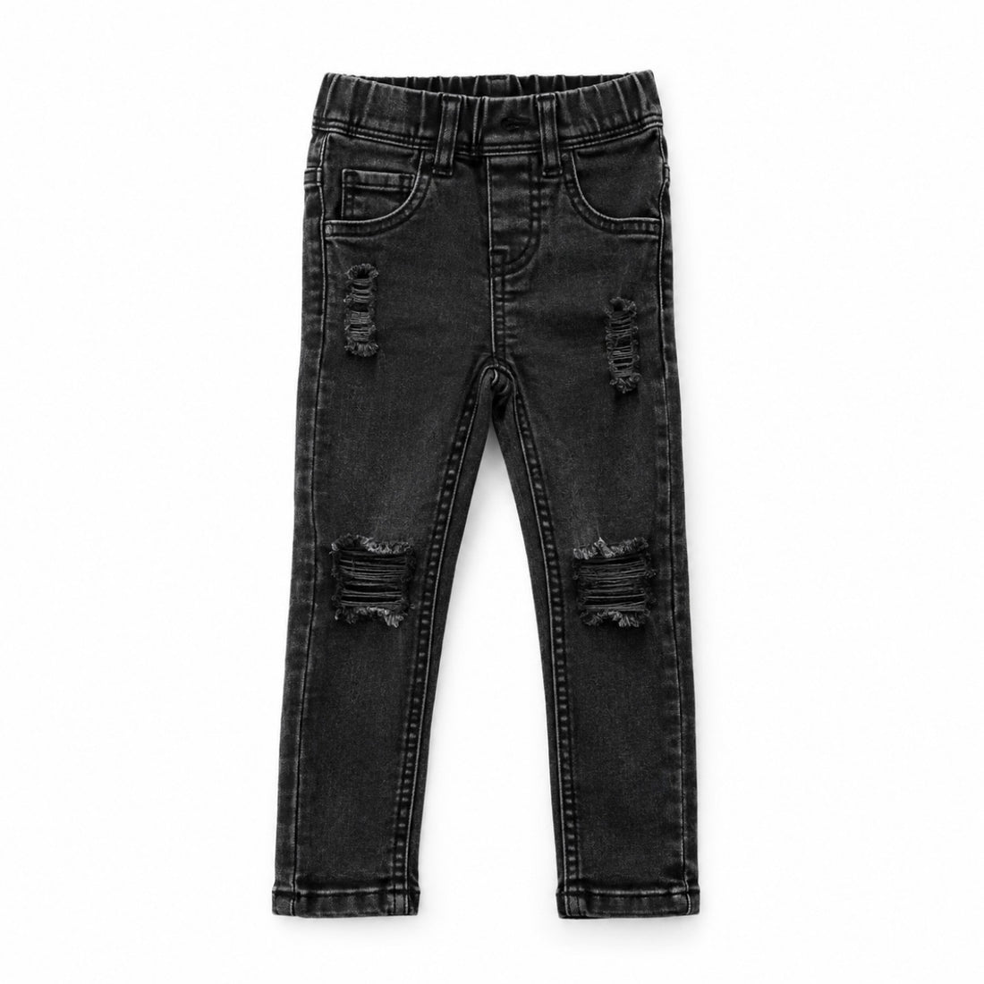 LENOX JAMES black distressed skinny jeans for babies toddlers and kids
