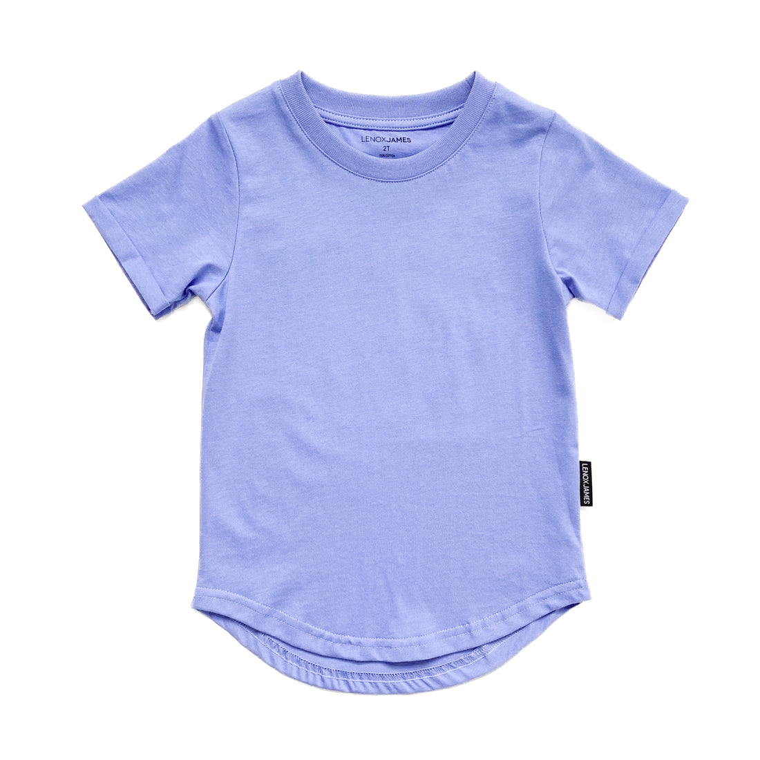 LENOX JAMES light purple cotton crewneck basic tee for babies, toddlers and kids