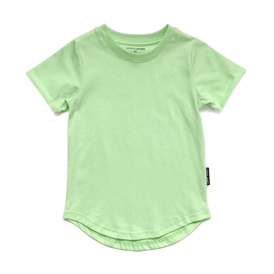 tee.jpg	LENOX JAMES light green cotton crewneck basic tee for babies, toddlers and kids