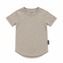 LENOX JAMES sand beige cotton crewneck basic tee for babies, toddlers and kids