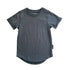 LENOX JAMES slate grey cotton crewneck basic tee for babies, toddlers and kids