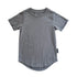 LENOX JAMES steel grey cotton crewneck basic tee for babies, toddlers and kids