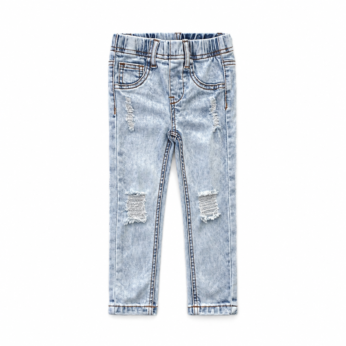 LENOX JAMES ultra-light wash distressed skinny jeans for kids