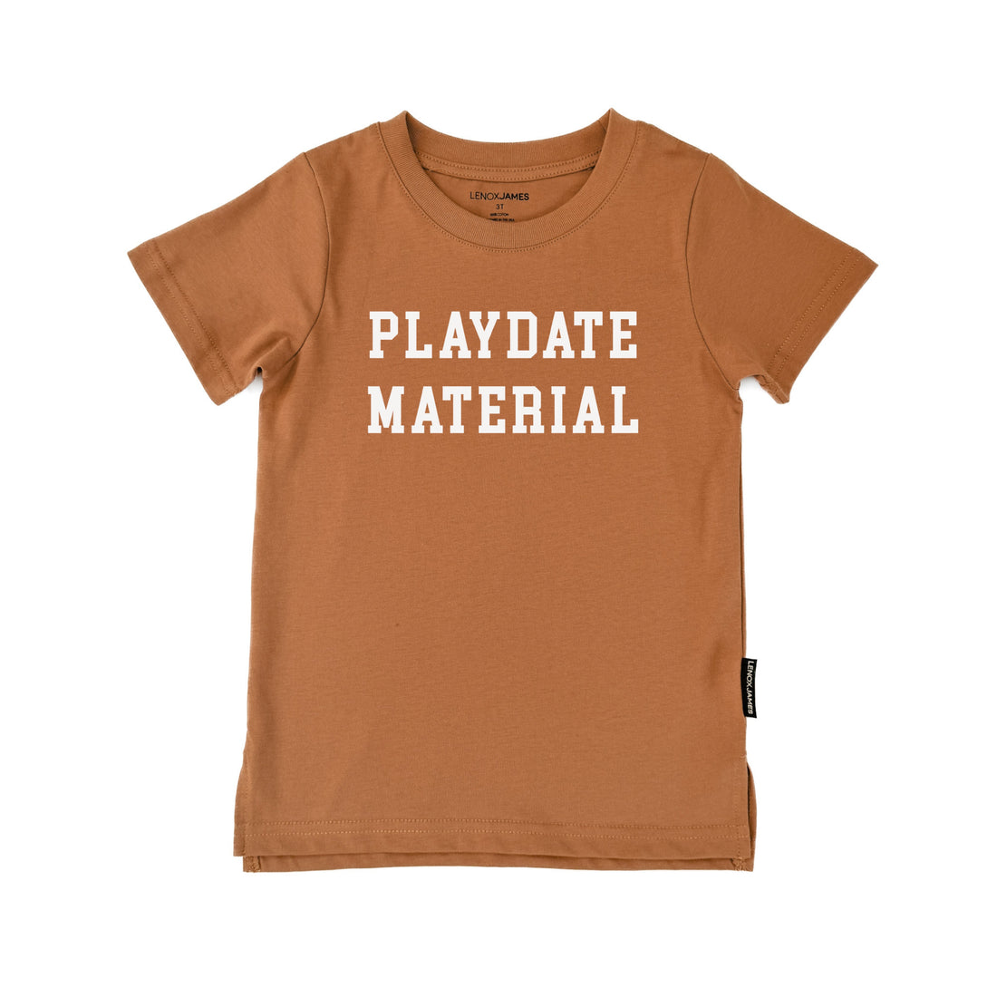 PLAYDATE MATERIAL TEE - TERRACOTTA