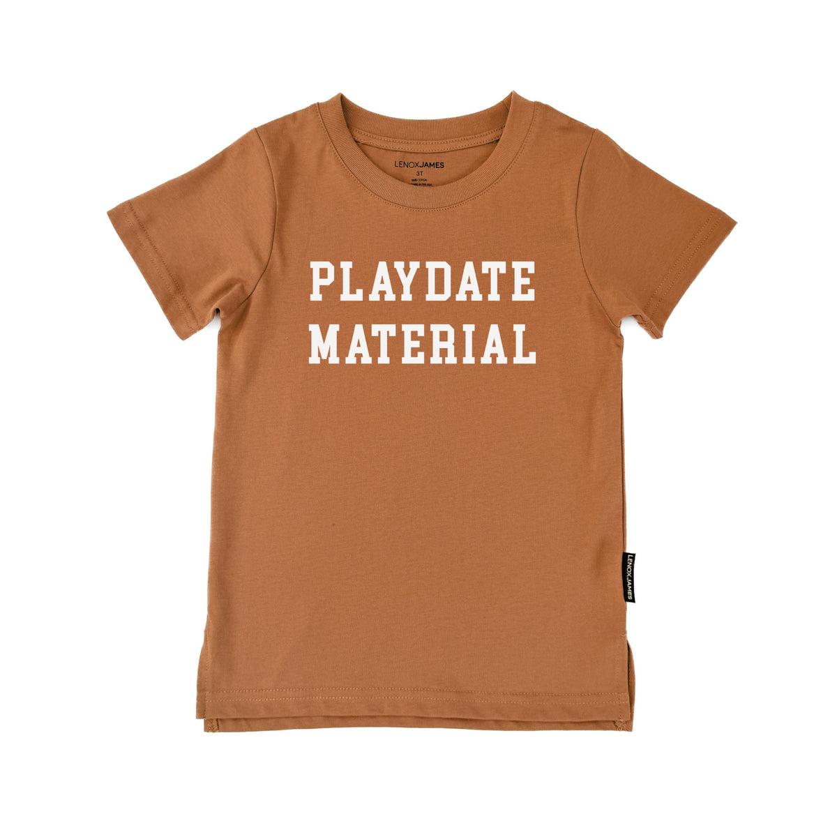 PLAYDATE MATERIAL TEE - TERRACOTTA