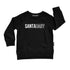 LENOX JAMES black Santa Baby graphic sweatshirt for baby, toddler, and kids, featuring a holiday-inspired design and comfortable everyday style.