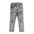 LENOX JAMES grey wash distressed stretch denim jeans for kids