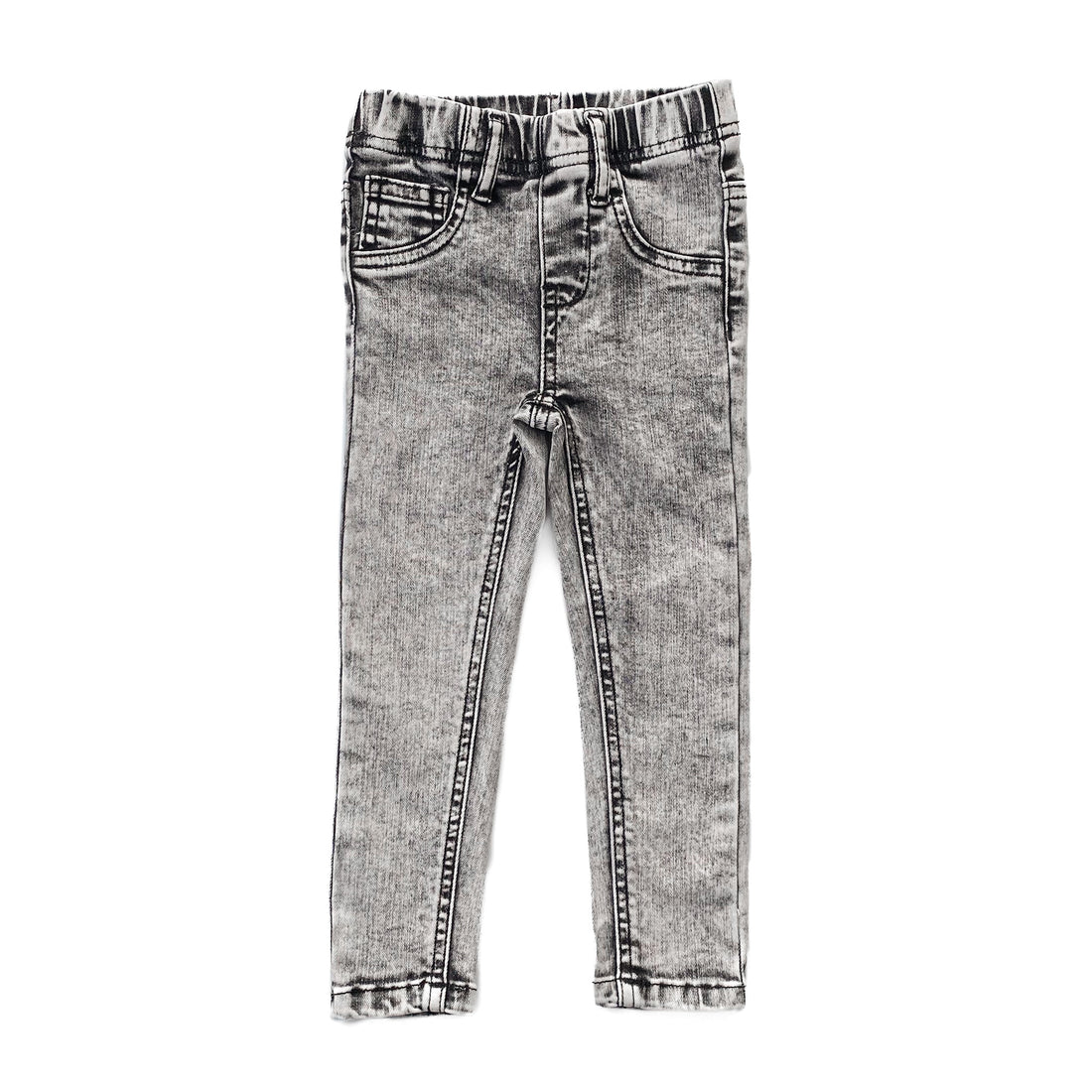 LENOX JAMES grey wash kids skinny jeans with stretch denim
