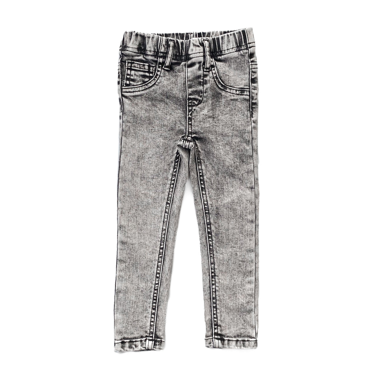 LENOX JAMES grey wash kids skinny jeans with stretch denim
